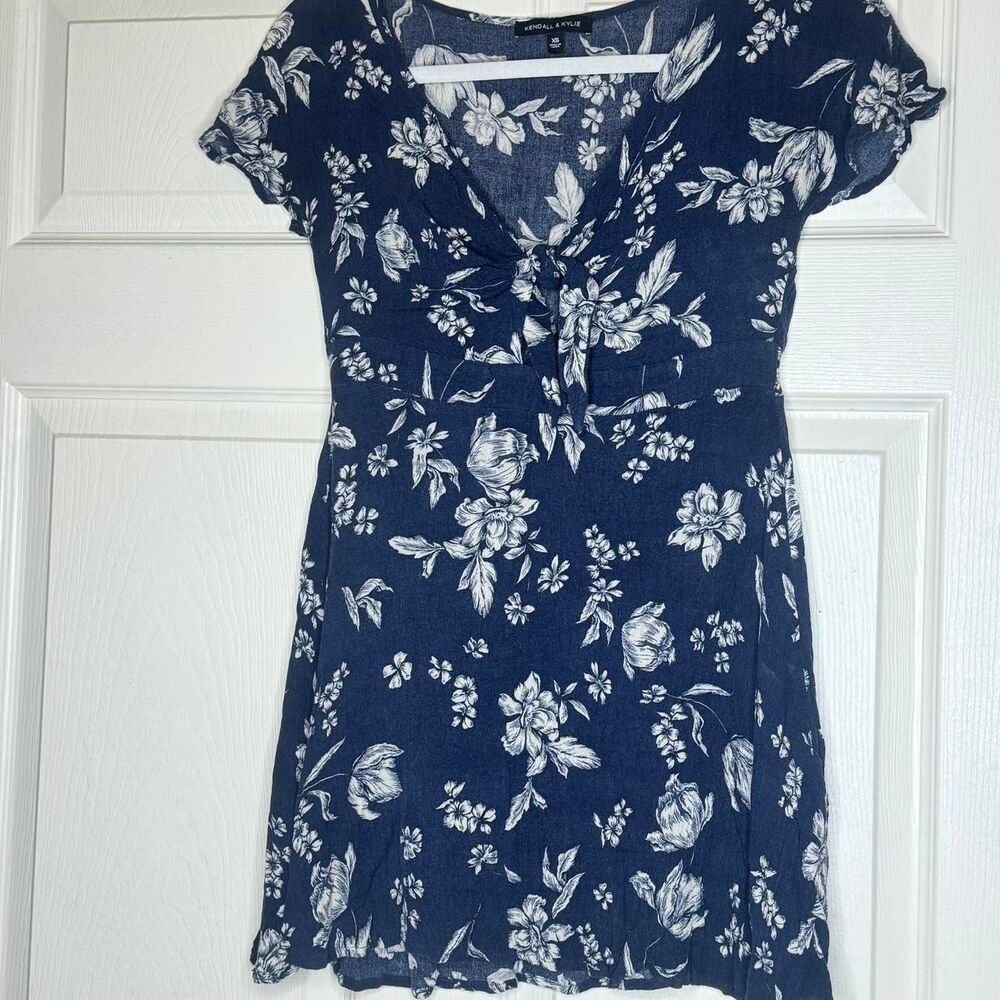 Pacsun Women's Navy and White Dress